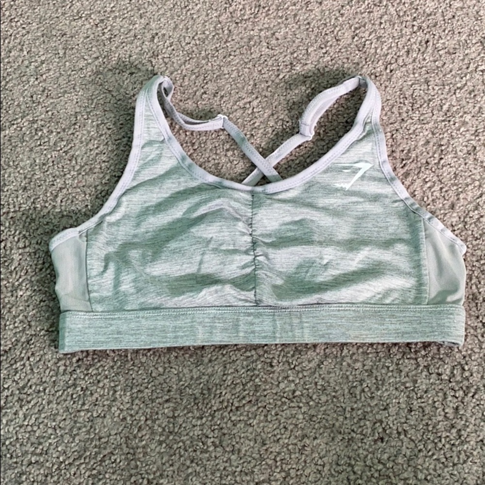Grey Gymshark sports bra